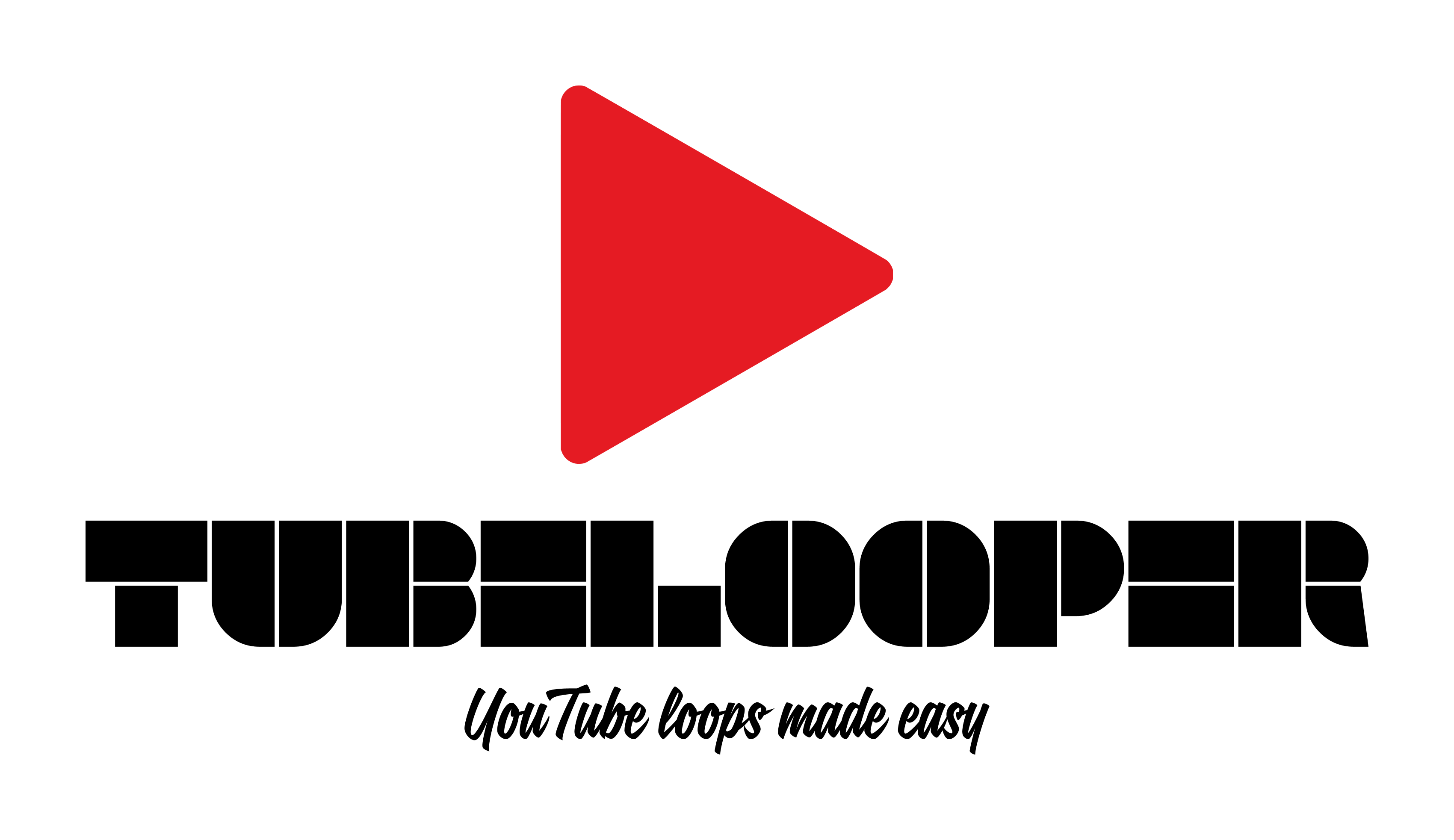 youtube repeater logo - word 'tubelooper', with motto - 'youtube loops made easy'